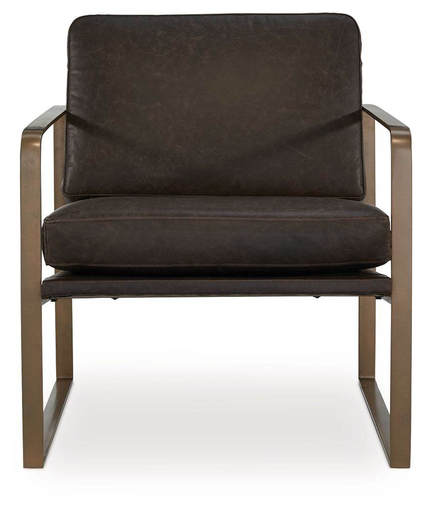 Bradett - Dark Brown / Gold Finish - Accent Chair - Forward Furniture