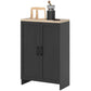 Modern Storage Cabinet with Doors and Adjustable Shelf for Kitchen, Living room, 23.6" x 11.8" x 35.4", Black