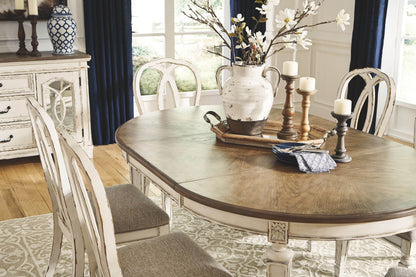 Realyn - Chipped White - Oval Dining Room Extension Table - Forward Furniture