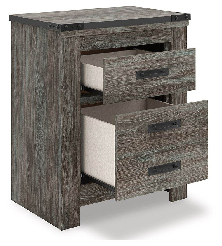 Frandern - Gray - Two Drawer Night Stand - Forward Furniture
