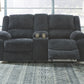 Draycoll - Slate - Dbl Reclining Loveseat W/Console - Fabric