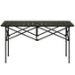 Folding Camping Table with Roll up Top and Carry Bag, Portable Picnic Table for Camping, Picnic, Hiking, Black