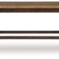 Rylandeen - Double Counter Height Bench - Light Brown / Dark Brown