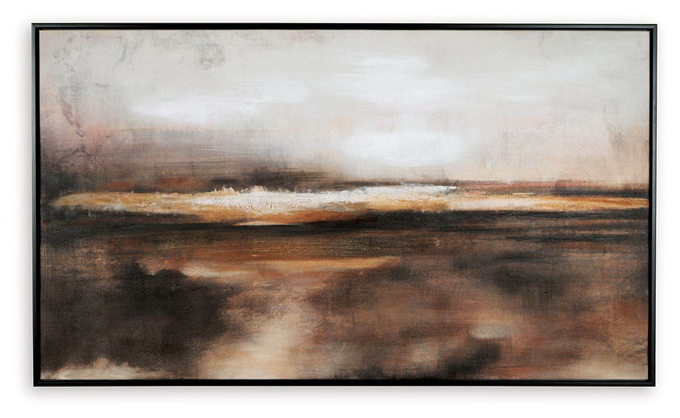 Drewland - Black / Brown / Orange - Wall Art - Forward Furniture