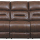 Stoneland - Chocolate - Reclining Sofa - Faux Leather