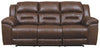 Stoneland - Reclining Sofa - Faux Leather - Chocolate