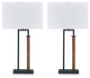 Voslen - Metal Table Lamp (Set of 2) - Black / Brown