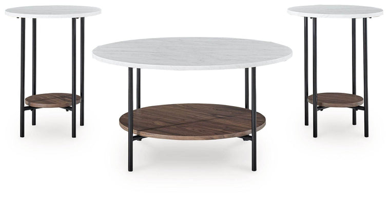 Wrenwich - Brown / Black / White - Occasional Table Set (Set of 3) - Forward Furniture