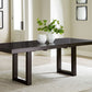 Neymorton - 7 Pc. - Rectangular Extension Table, 6 Side Chairs - Dark Grayish Brown