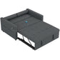 Pull-Out Sleeper Sofa with USB Ports - Dark Grey