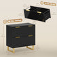 2-Drawer Lateral File Cabinet - High Gloss Black