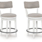 Robbinsdale - Upholstered Swivel Barstool (Set of 2) - Antique White