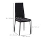 High-Back Upholstered Dining Chairs - Black