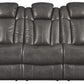 Turbulance - Quarry - Pwr Rec Sofa With Adj Headrest