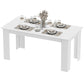 63" Dining Table for 4-6 with Wood Effect - White