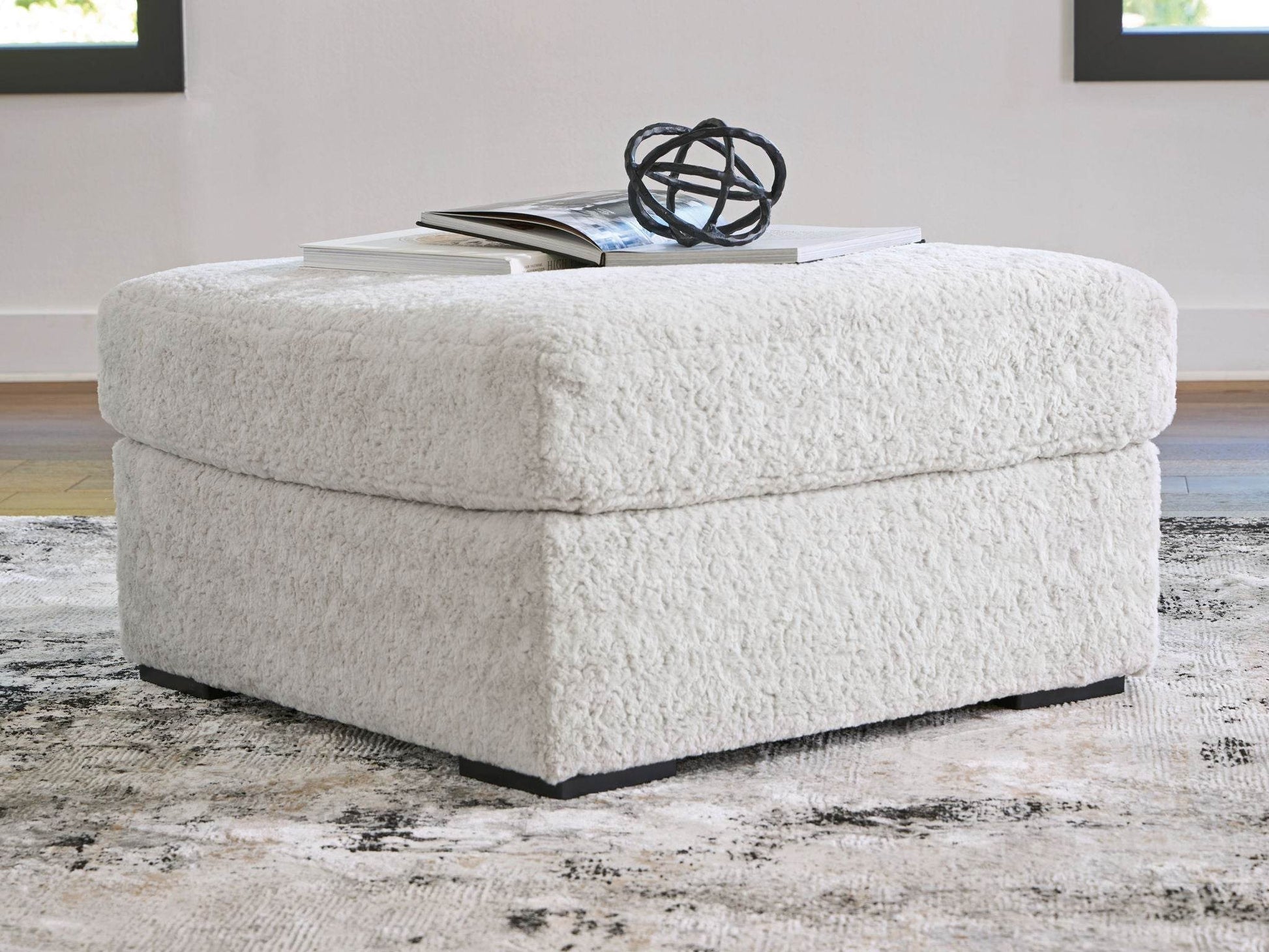 Cuddle Plush - Arctic - Oversized Accent Ottoman - Forward Furniture