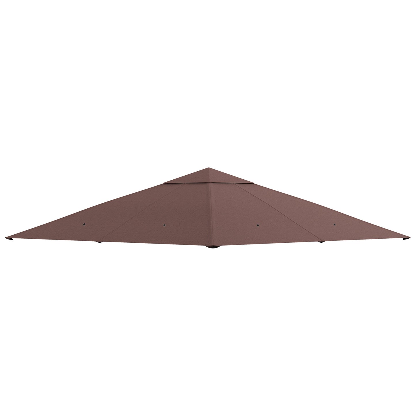 10' x 10' Square Gazebo Canopy Replacement UV Protected Top Cover Sun Shade Coffee