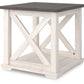 Dorrinson - White / Black / Gray - Square End Table