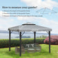 10' x 10' Gazebo Replacement Canopy, Gazebo Top Cover with Double Vented Roof for Garden Patio Outdoor TOP ONLY, Grey