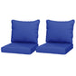 4-Piece Seat Cushion Pillows Replacement, Patio Chair Cushions Set with Back for Indoor Outdoor, Navy Blue