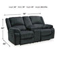 Draycoll - Slate - Dbl Reclining Loveseat W/Console - Fabric