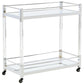 Chaseton - Clear / Silver Finish - Bar Cart