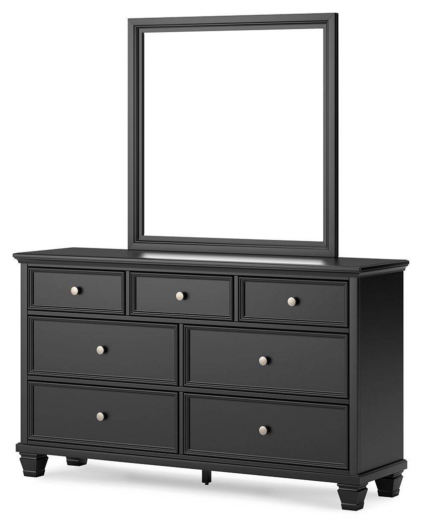 Lanolee - Black - Dresser And Mirror - Forward Furniture