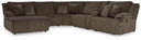 6 Pc. Left Arm Facing Chaise Reclining Sectional