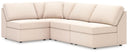 4 Pc. Sectional With 3 Armless Chairs