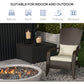 Patio Wicker Adirondack Chair, Outdoor Rattan Muskoka Chair with Cushions for Patio, Garden, Backyard Dark Blue