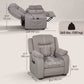 Power Massage Recliner with 2 Memory Positions - Brown