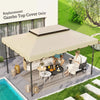 13' x 10' Gazebo Replacement Canopy, Gazebo Top Cover with Double Vented Roof for Garden Patio(TOP ONLY), Beige