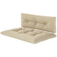 2-Piece Pallet Cushion Set, Outdoor 3.9" Thick Replacement Pallet Sofa Cushions, Tufted Replacement Pads for Garden Patio, Beige