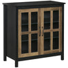 Glass Door Buffet Cabinet with Shelf