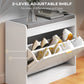 Shoe Storage with Seat, Upholstered Hallway Bench, Shoe Bench with Flip Drawer and Vent for 5 Pairs of Shoes