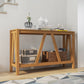 52" Console Table, Farmhouse Narrow Entryway Table with Storage Shelf, Rustic Sofa Table with Anti-tipper for Living Room and Hallway, Brown