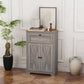 Storage Cabinet Farmhouse Sideboard Storage Cabinet with Doors and Drawer for Kitchen, Living Room, Grey Wash