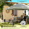 9.6' x 9.6' 1-Button Push Pop-Up Canopy Tent with Pockets
