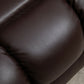 Electric Power Lift Chair, PU Leather Recliner Sofa with Footrest, Remote Control and Cup Holders, Brown