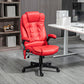 Heated Massage Office Chair, Ergonomic High Back Swivel Executive Chair with Vibration, Faux Leather