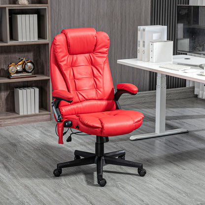 Heated Massage Office Chair with High Back - Faux Leather