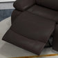 PU Leather Reclining Chair with Vibration Massage Recliner, Swivel Base, Rocking Function, Remote Control, Brown