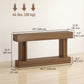 63 Inch Long Console Table, Vintage Narrow Entryway Table with Storage Shelf for Living Room and Hallway, Dark Brown