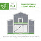 66.5" Large Chicken Coop, Wooden Chicken House with 2 Nesting Boxes, Sliding Tray & Ramp, for Outdoor Backyard Farm