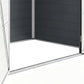 8' x 6' Plastic Garden Storage Shed with Latch Door, Vents, Sloped Roof, Dark Grey