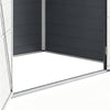 8' x 6' Plastic Garden Storage Shed with Latch Door, Vents, Sloped Roof, Dark Grey