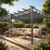11.7' x 19.6' Aluminum Retractable Pergola Canopy