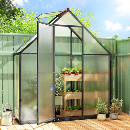 5.5' x 2' Polycarbonate Greenhouse with Swing Door and Window