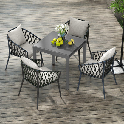 31.5"-63" Extendable Aluminum Outdoor Dining Table