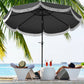 9FT Patio Umbrella Parasol, UPF 30+ Outdoor Market Umbrella with Crank, 8 Ribs, Push Button Tilt, Vented Patio Table Umbrella for Deck Backyard Lawn, Charcoal Grey